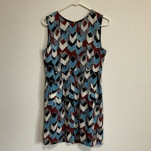 DVF mini dress fitted with decorative back zip